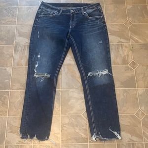 Silver boyfriend jeans